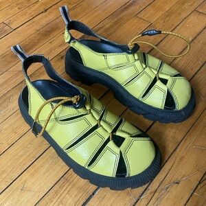 Miista Eunice platform sandals lime yellow